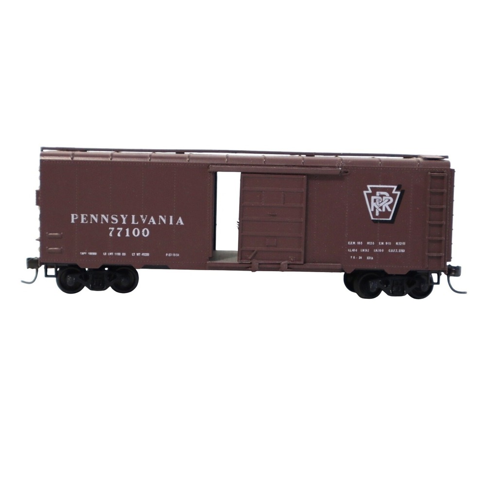 Pennsylvania Railroad 77100 Boxcar HO Scale Model Train PRR Tuscan Red